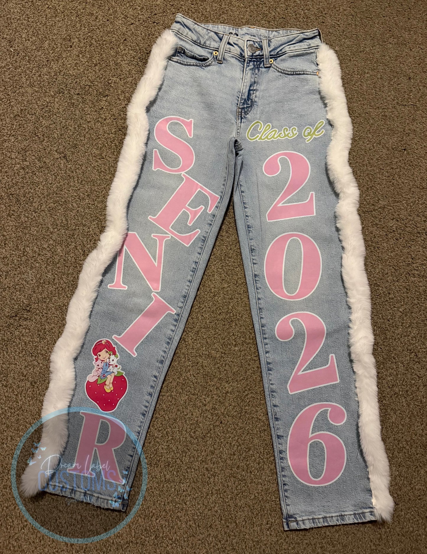 Custom Senior Grad Fur Jeans + Corset (Any Theme)