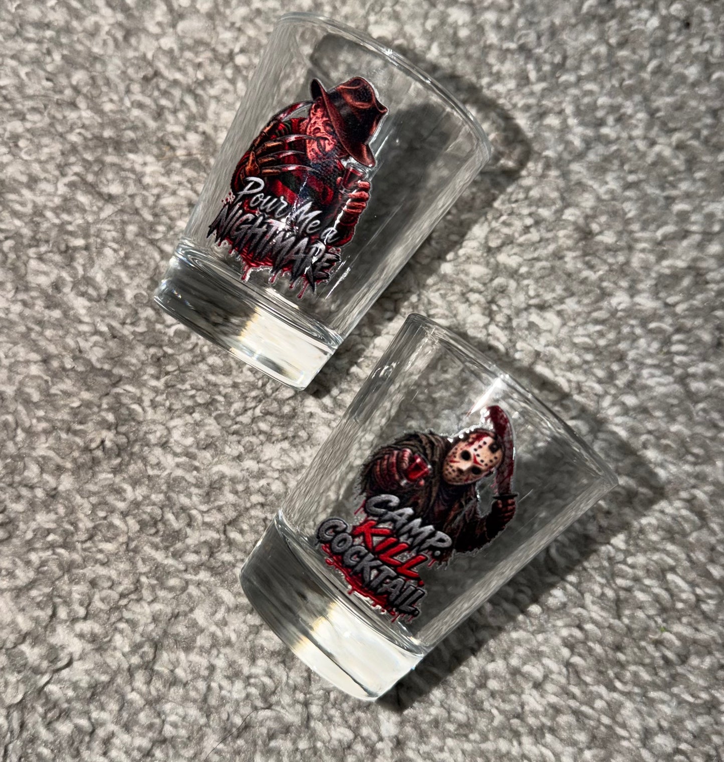 Freddy & Jason Shot Glasses
