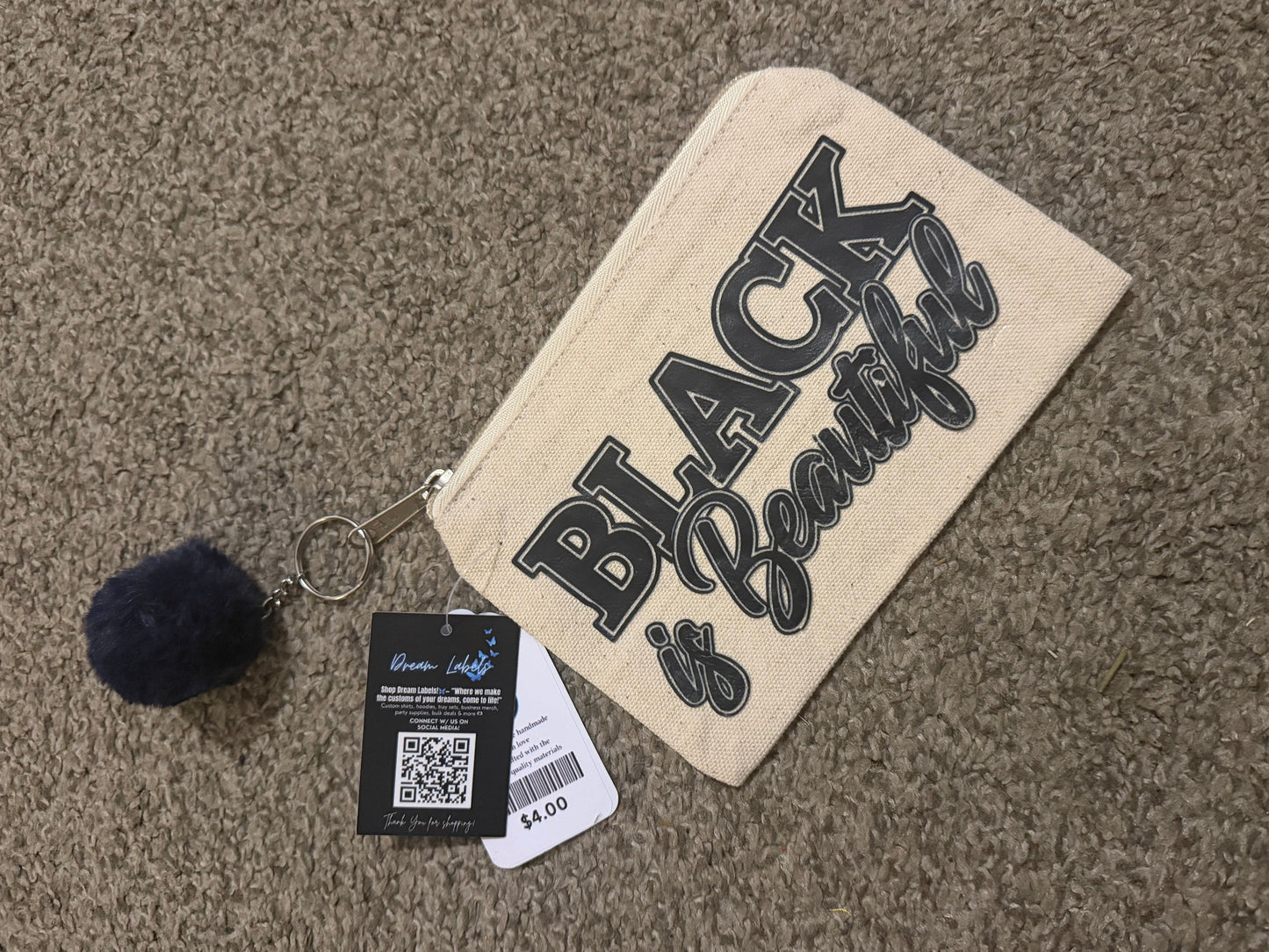 “Black is Beautiful” Zipper Pouch