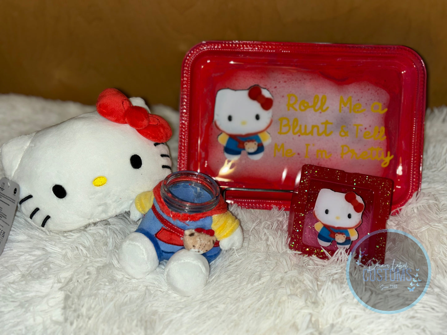 Hello Kitty Stash Jar w/ Tray Sets