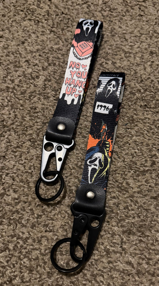 Scream Wristlet Keychains