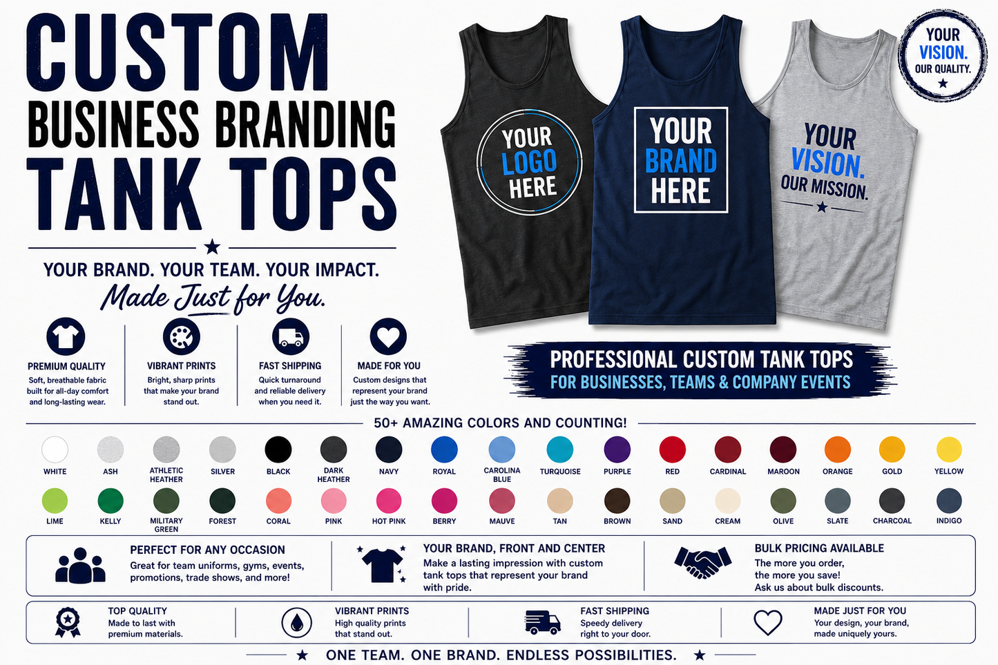 Bulk Business Tank Tops