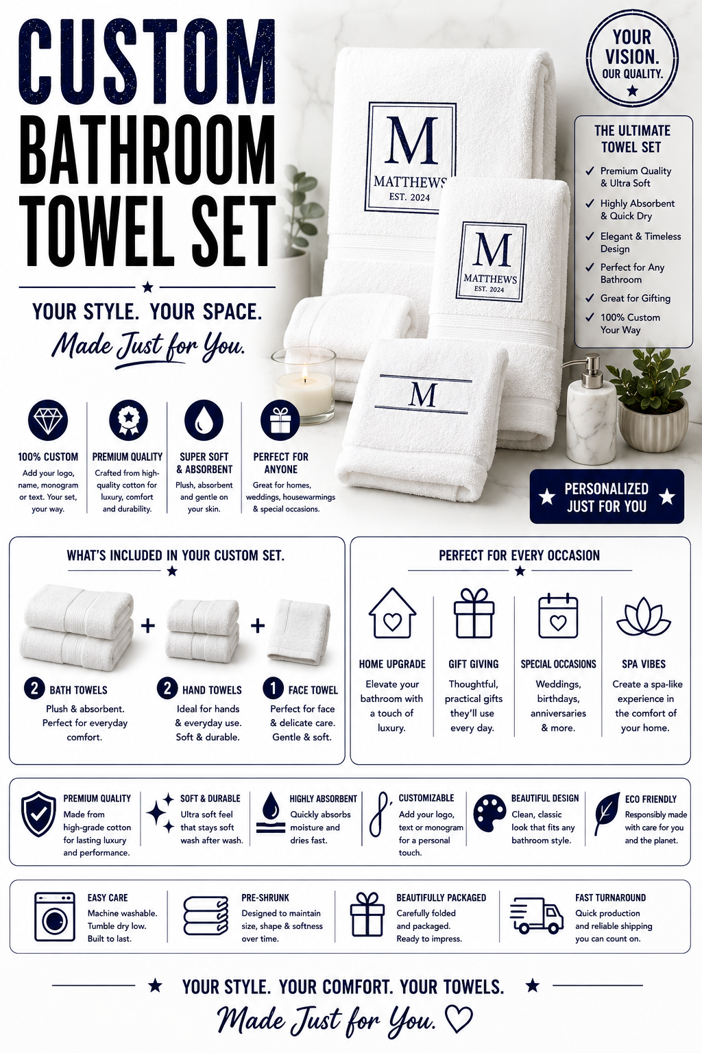 Bathroom Towel Set