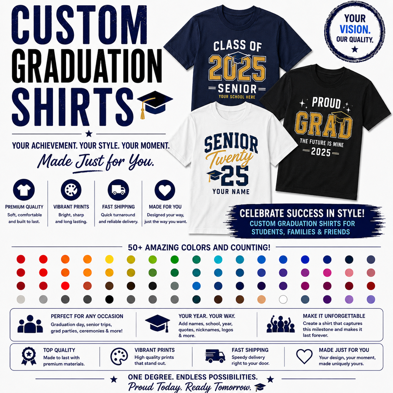 Graduation Shirt Packages