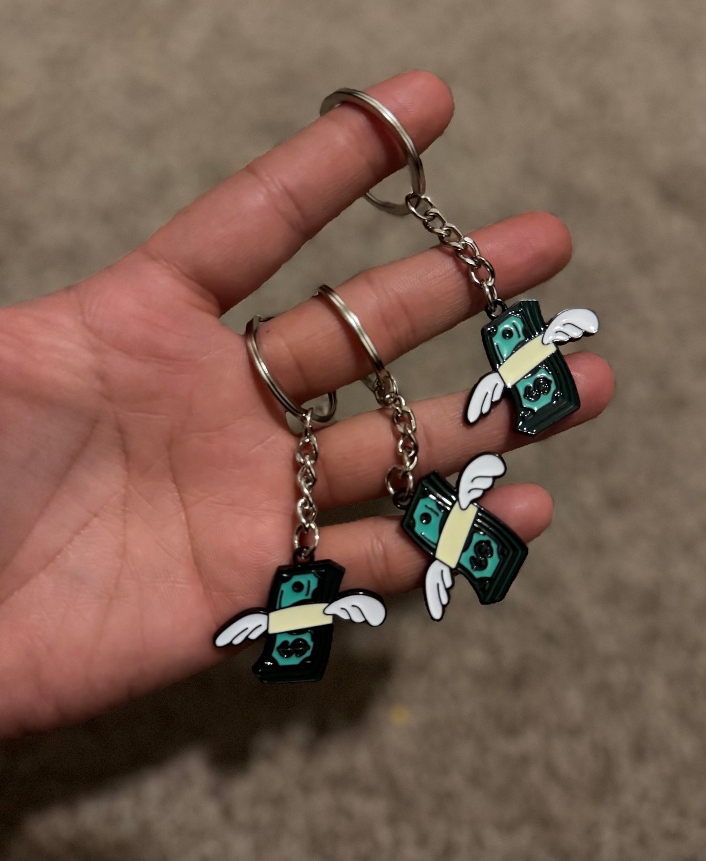 Flying Money Keychains
