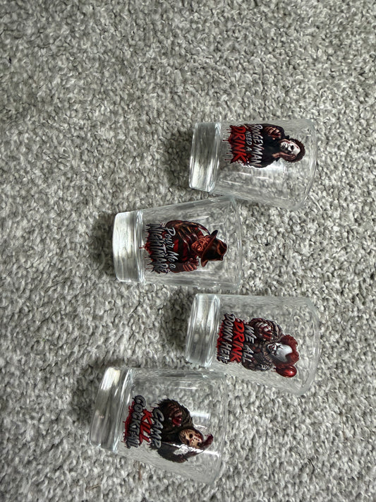 Horror Movie Shot Glass Set