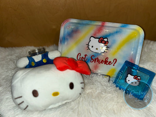 Hello Kitty Stash Jar w/ Tray Sets