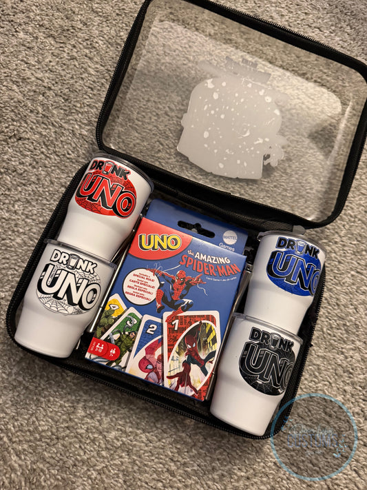 Custom Spiderman Drunk Uno Set