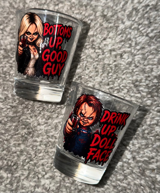 Chucky & Tiff Shot Glasses