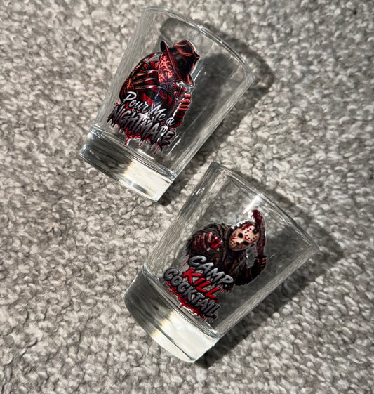 Freddy & Jason Shot Glasses