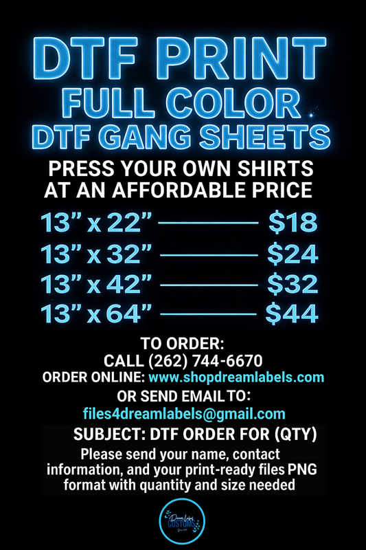 Full Color DTF Gang Sheets