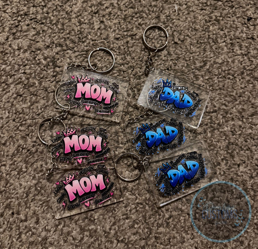 Mom/Dad Keychains