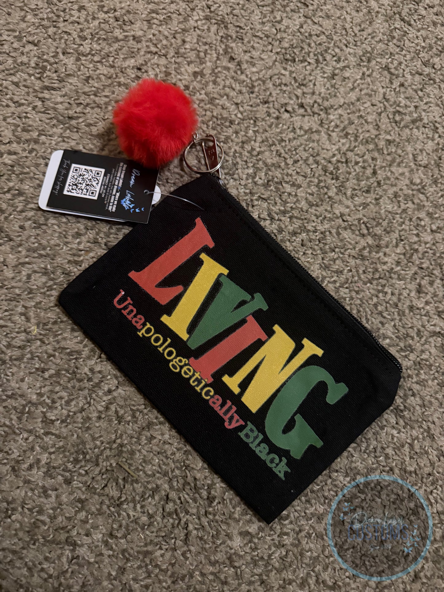 “Unapologetically Black” Zipper Pouch
