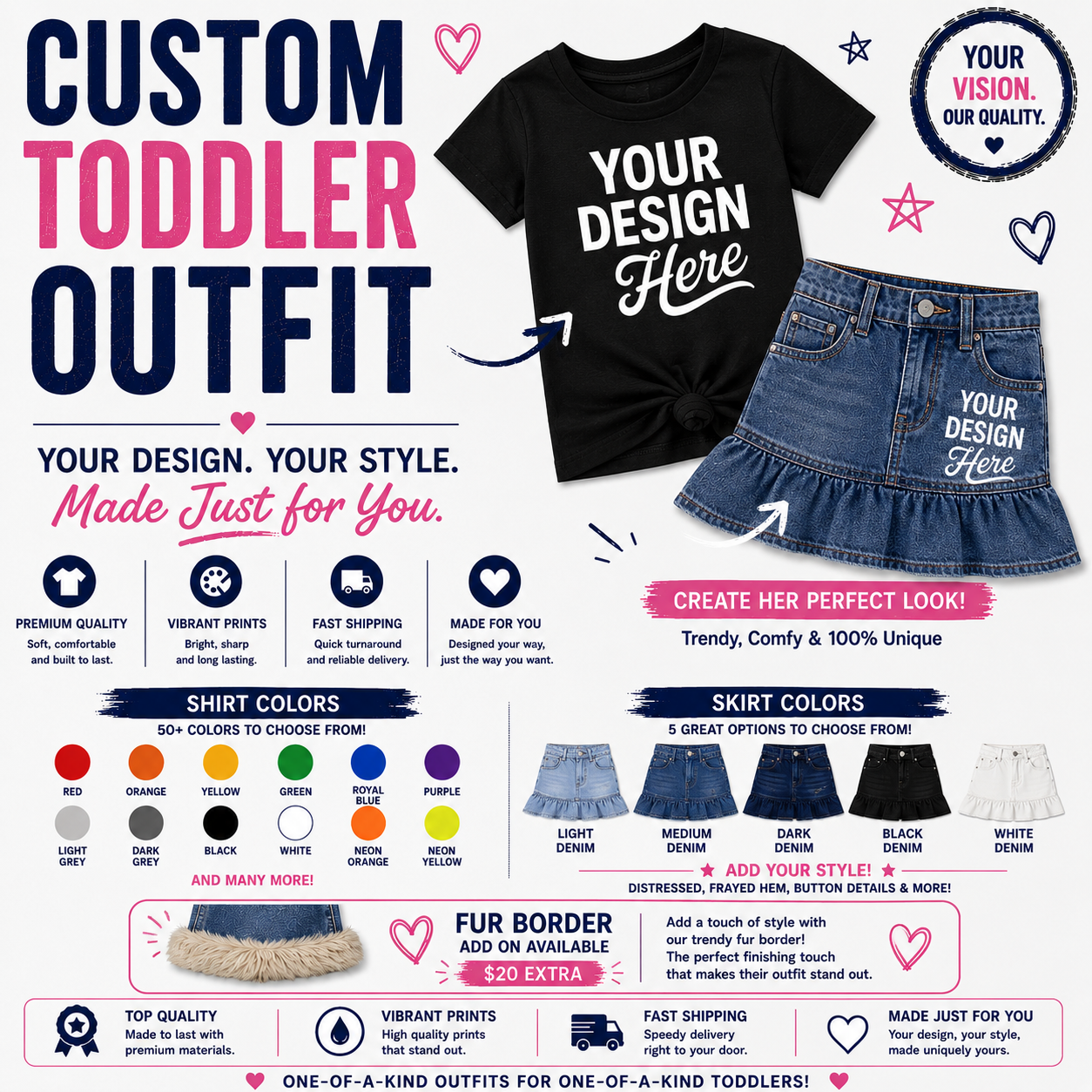 Toddler Outfit - Shirt+Skirt
