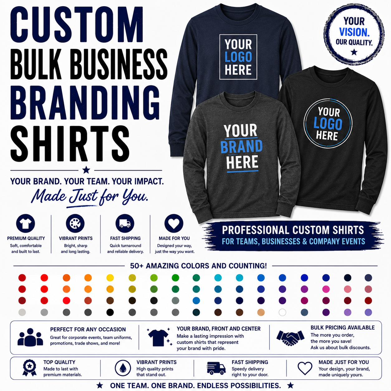 Bulk Business Shirts - Long Sleeve
