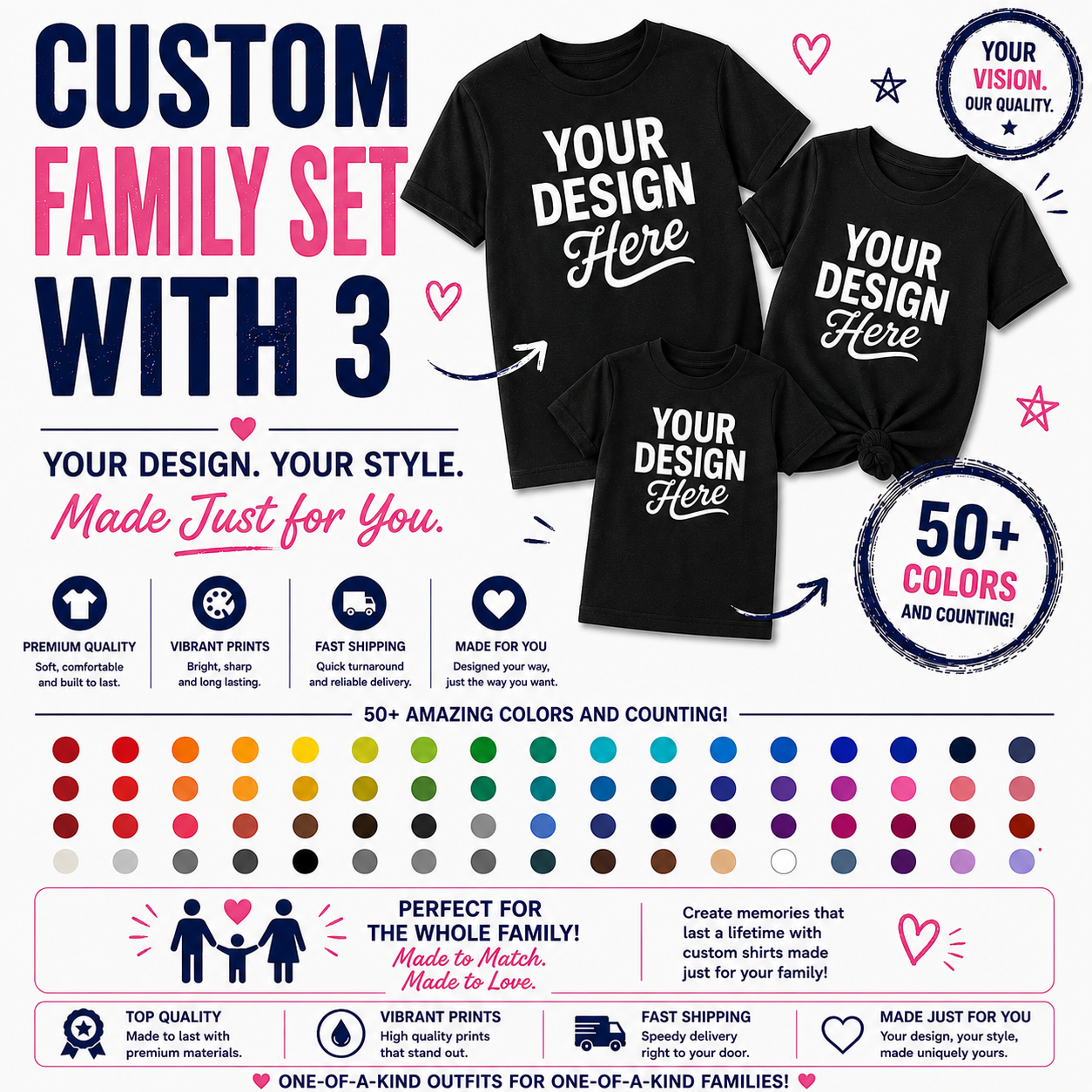 Family of 3 Shirt Set