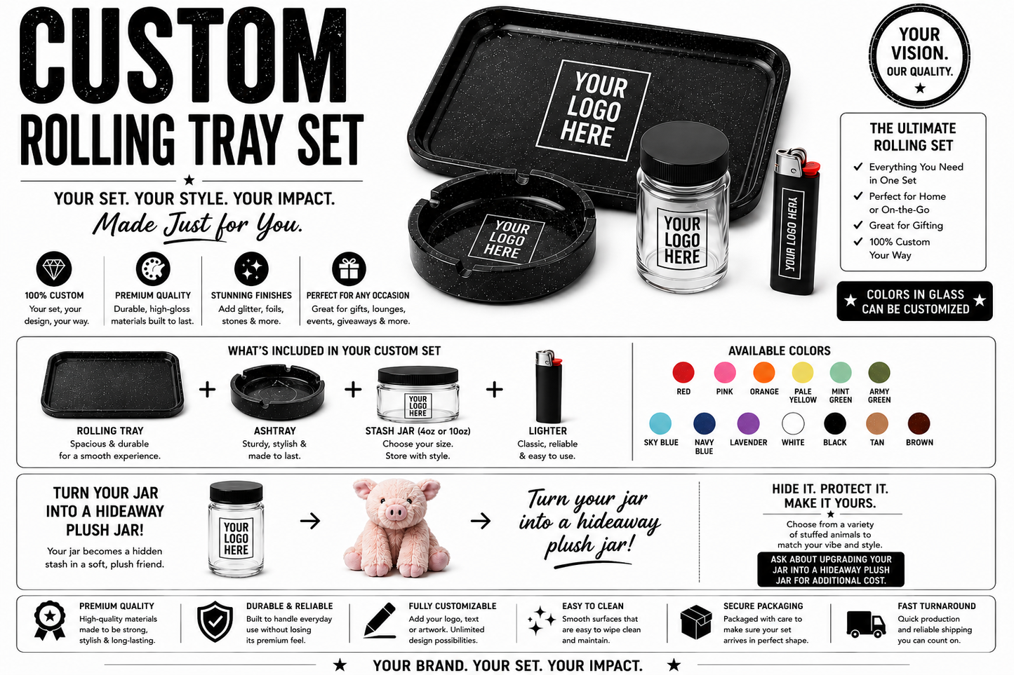 Rolling Tray Set
