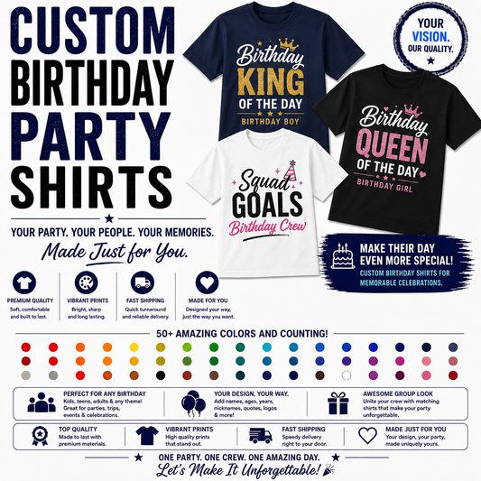 Birthday Party Shirt Packages