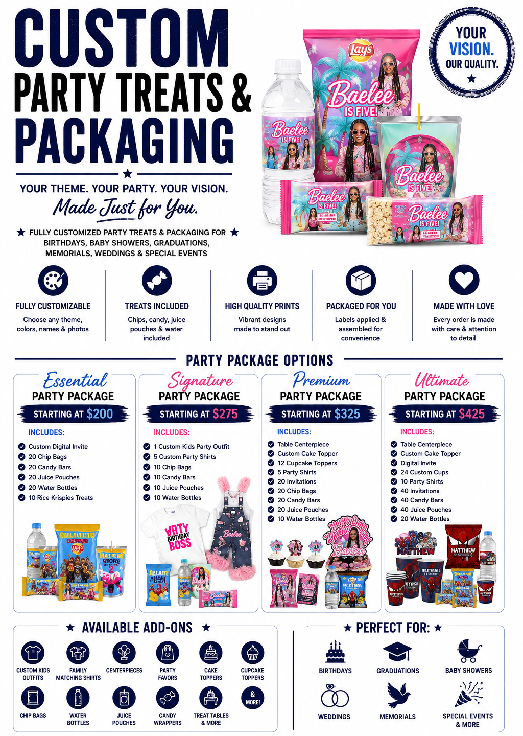 Birthday Party Treat Packages